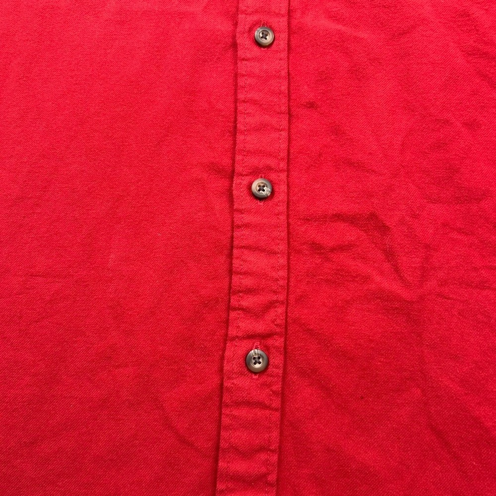 Eddie Bauer Relaxed Fit 2 Pocket Flannel Button Up Long Sleeve Shirt Mens XL Red - Picture 4 of 16